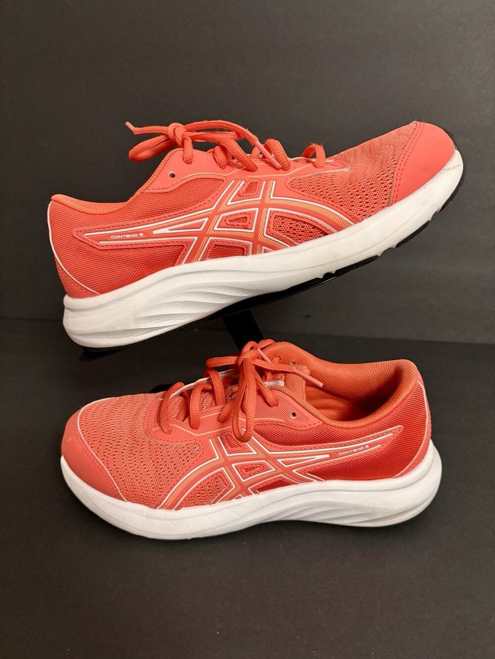 Asics Contend 9 Running Shoes GS Womens Sz 5.5 Coral Sneakers
